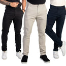 Kit c/ 3 Calças Masculinas de Sarja Esporte Fino com Elastano Social com Bolso Embutido