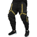 Calça Jogger Masculina PRETA New Combat Tracks AMARELA