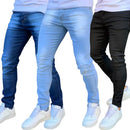Kit 3 Calça Jeans Skinny Masculina Com Lycra Estica Muito Nf super promoção