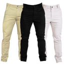 Kit c/ 3 Calças Masculinas de Sarja Esporte Fino com Elastano Social com Bolso Embutido