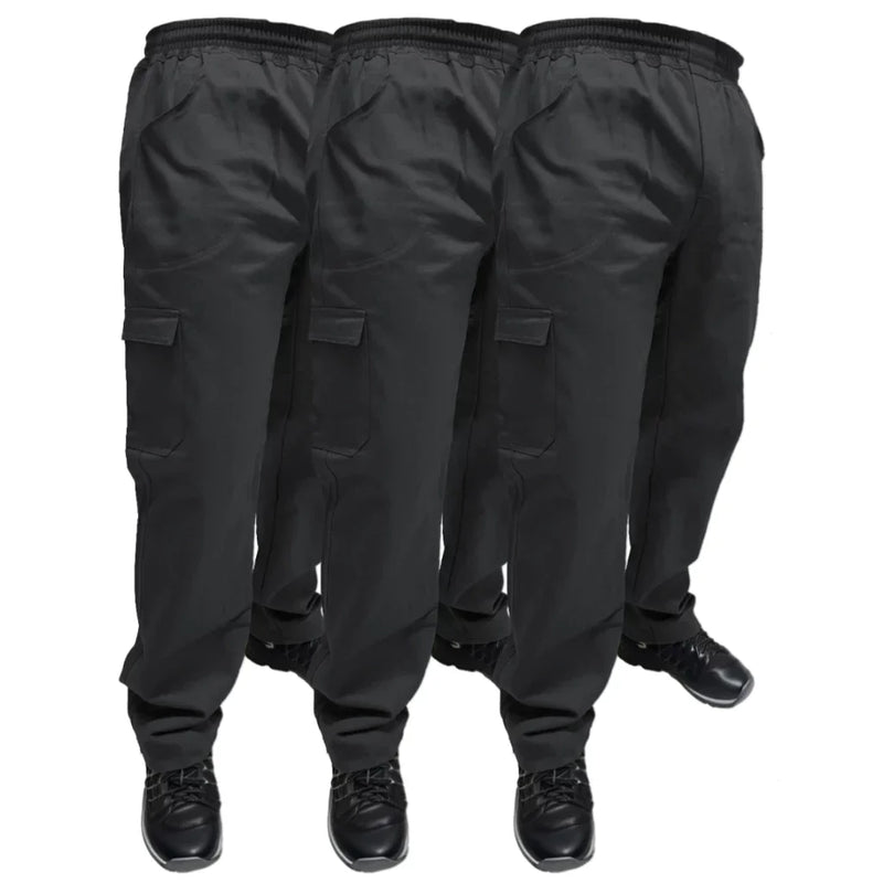 Kit com 3 Calça de Uniforme  Operacional Cargo - Terminal de Carga Brim Profissional Reforçada