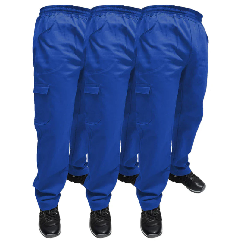Kit com 3 Calça de Uniforme  Operacional Cargo - Terminal de Carga Brim Profissional Reforçada