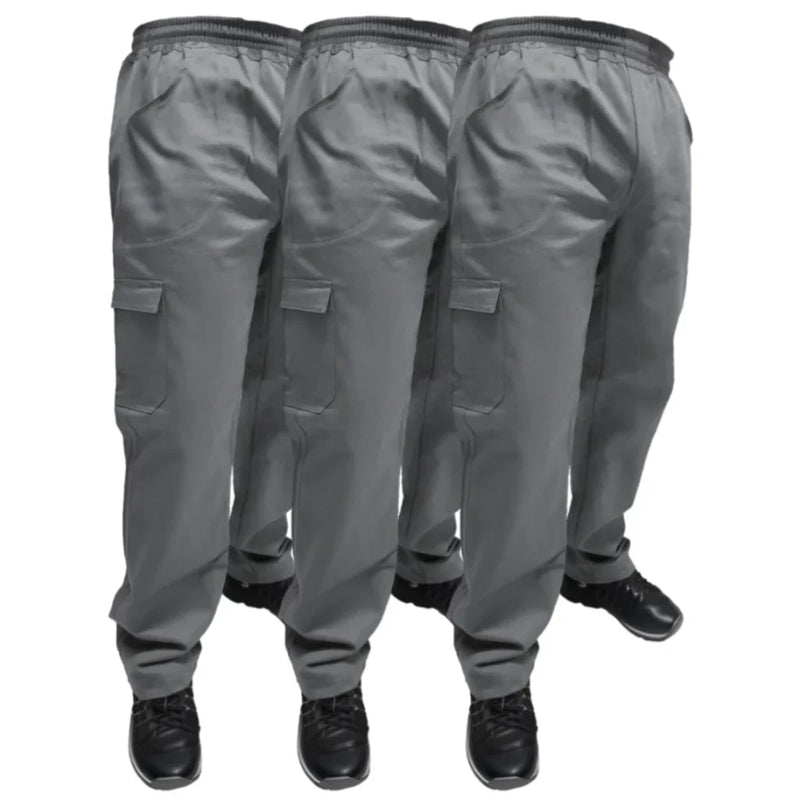 Kit com 3 Calça de Uniforme  Operacional Cargo - Terminal de Carga Brim Profissional Reforçada