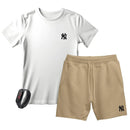Kit Camiseta Masculina e Short Moletinho Várias Cores + Brinde
