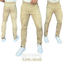 Kit c/ 3 Calças Masculinas de Sarja Esporte Fino com Elastano Social com Bolso Embutido