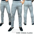 Kit c/ 3 Calças Masculinas de Sarja Esporte Fino com Elastano Social com Bolso Embutido